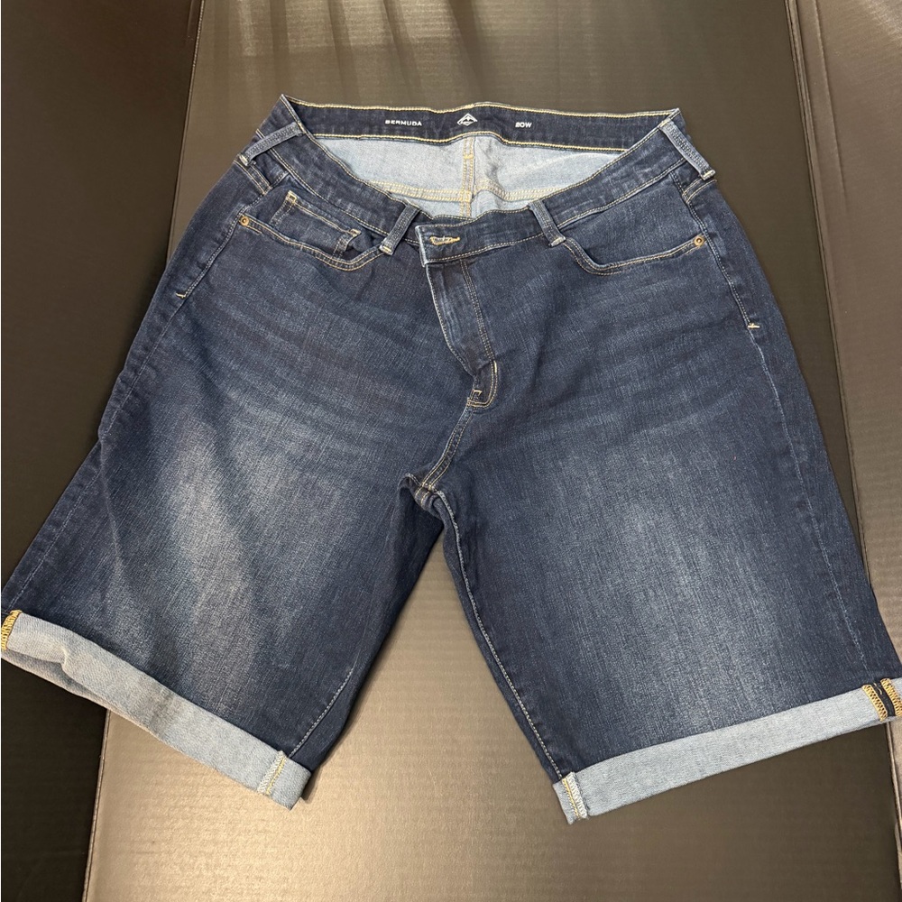 St. John's Bay Women's Dark Blue Denim Bermudas